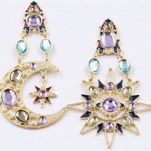 Star and Moon Earrings